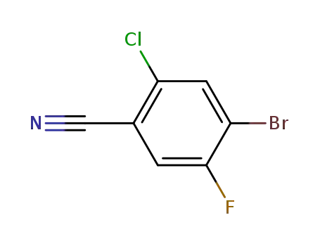 Molecular Structure of 1126779-33-6 (Benzonitrile, 4-bromo-2-chloro-5-fluoro-)