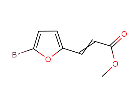 Molecular Structure of 50527-71-4 (2-Propenoic acid, 3-(5-bromo-2-furanyl)-, methyl ester)