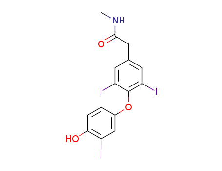 Molecular Structure of 1417653-47-4 (2-(4-(4-hydroxy-3-iodophenoxy)-3,5-diiodophenyl)-N-methylacetamide)