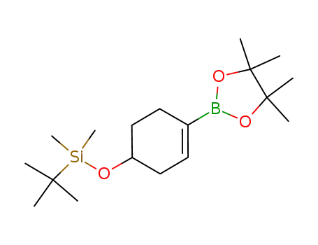 Molecular Structure of 865869-27-8 (TERT-BUTYLDIMETHYL(4-(4,4,5,5-TETRAMETHYL-1,3,2-DIOXABOROLAN-2-YL)CYCLOHEX-3-ENYLOXY)SILANE)