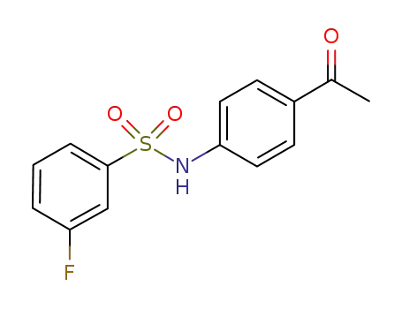 Molecular Structure of 690961-82-1 (N-(4-acetylphenyl)-3-fluorobenzenesulfonamide)