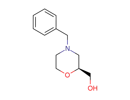 Molecular Structure of 132073-82-6 ((S)-N-BENZYL-2-HYDROXYMETHYLMORPHOLINE)
