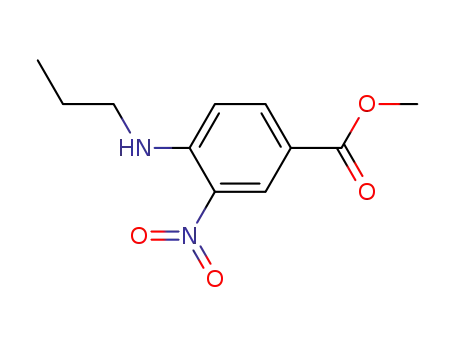 Molecular Structure of 128429-03-8 (Methyl 3-nitro-4-(propylaMino)benzoate)