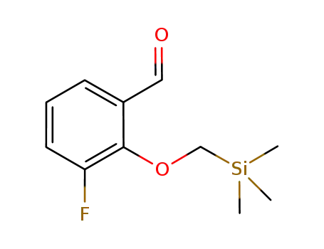 Molecular Structure of 1346529-53-0 (3-fluoro-2-((trimethylsilyl)methoxy)benzaldehyde)