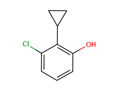 Molecular Structure of 1227417-87-9 (3-chloro-2-cyclopropylphenol)