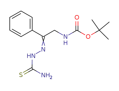 Carbamic acid, [2-[(aminothioxomethyl)hydrazono]-2-phenylethyl]-,
1,1-dimethylethyl ester