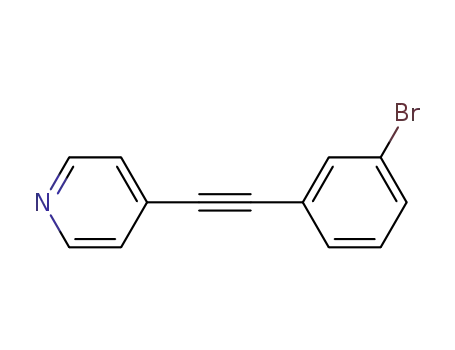 Molecular Structure of 918540-89-3 (Pyridine, 4-[2-(3-bromophenyl)ethynyl]-)