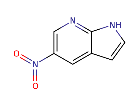 Molecular Structure of 101083-92-5 (5-NITRO-1H-PYRROLO[2,3-B]PYRIDINE)