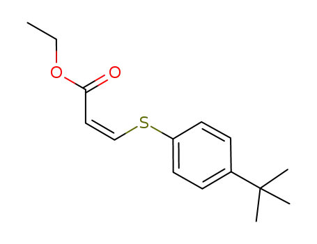 Molecular Structure of 1227376-30-8 ((Z)-3-(4-tert-butyl-phenylsulfanyl)-acrylic acid ethyl ester)