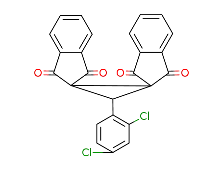 Molecular Structure of 7090-75-7 (3′-(2,4-dichlorophenyl)dispiro[indene-2,1′-cyclopropane-2′,2′′-indene]-1,1′′,3,3′′-tetraone)