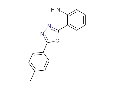 Molecular Structure of 88185-02-8 (Benzenamine, 2-[5-(4-methylphenyl)-1,3,4-oxadiazol-2-yl]-)