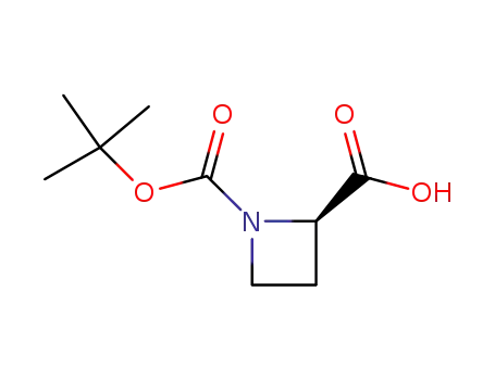 Molecular Structure of 228857-58-7 (1,2-Azetidinedicarboxylicacid, 1-(1,1-dimethylethyl) ester, (2R)-)