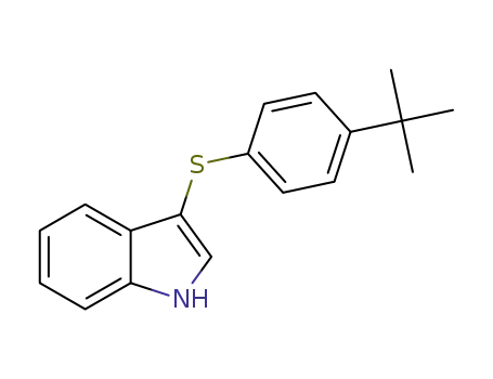 Molecular Structure of 1605290-39-8 (3-((4-(tert-butyl)phenyl)thio)-1H-indole)