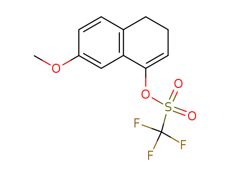 Molecular Structure of 724707-85-1 (trifluoromethanesulfonic acid 7-methoxy-3,4-dihydronaphthalen-1-yl ester)