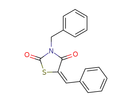 Molecular Structure of 80030-91-7 (2,4-Thiazolidinedione, 3-(phenylmethyl)-5-(phenylmethylene)-)