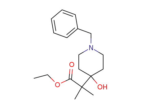 Molecular Structure of 167710-67-0 (4-hydroxy-α,α-dimethyl-1-phenylmethyl-4-piperidineacetic acid ethyl ester)