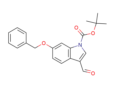 Molecular Structure of 630110-71-3 (6-BENZYLOXY-3-FORMYLINDOLE-1-CARBOXYLIC ACID TERT-BUTYL ESTER)