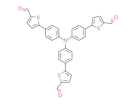 Molecular Structure of 883236-47-3 (2-Thiophenecarboxaldehyde, 5,5',5''-(nitrilotri-4,1-phenylene)tris-)