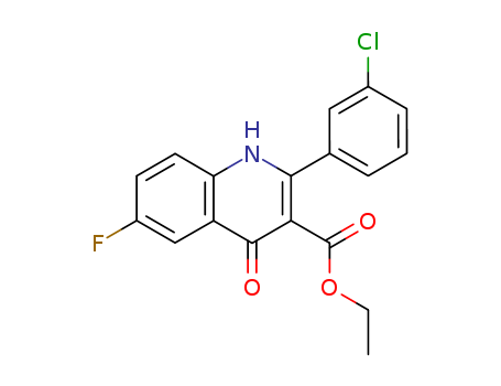 3-Quinolinecarboxylic acid,
2-(3-chlorophenyl)-6-fluoro-1,4-dihydro-4-oxo-, ethyl ester