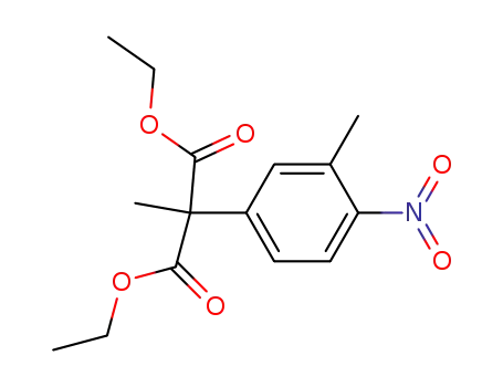 Molecular Structure of 58809-99-7 (Propanedioic acid, methyl(3-methyl-4-nitrophenyl)-, diethyl ester)