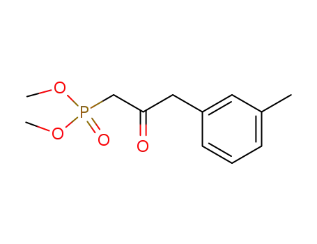 Molecular Structure of 61263-05-6 (Phosphonic acid, [3-(3-methylphenyl)-2-oxopropyl]-, dimethyl ester)