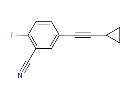 2-fluoro-5-(cyclopropylethynyl)benzonitrile