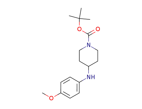 Molecular Structure of 306934-84-9 (TERT-BUTYL 4-(4-METHOXYANILINO)TETRAHYDRO-1(2H)-PYRIDINECARBOXYLATE)