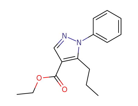 Molecular Structure of 116344-12-8 (ETHYL 1-PHENYL-5-PROPYL-1H-PYRAZOLE-4-CARBOXYLATE)