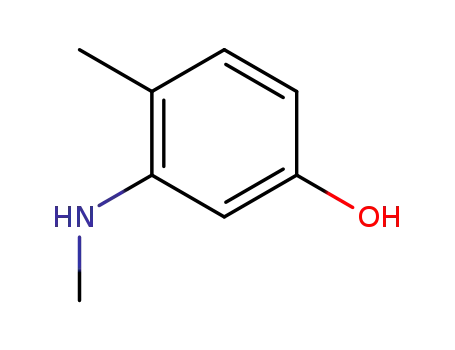 Molecular Structure of 6265-13-0 (4-methyl-3-(methylamino)phenol)