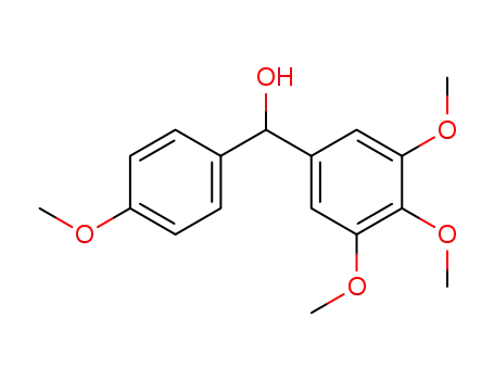 Molecular Structure of 141172-41-0 (Benzenemethanol, 3,4,5-trimethoxy-a-(4-methoxyphenyl)-)