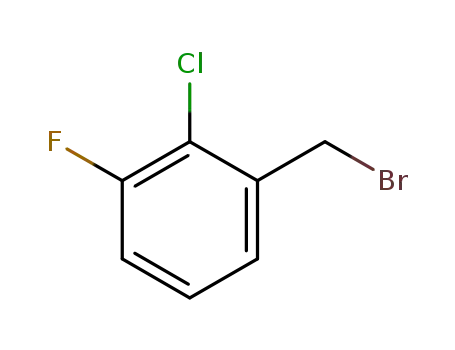 Molecular Structure of 874285-19-5 (2-Chloro-3-fluorobenzyl bromide)