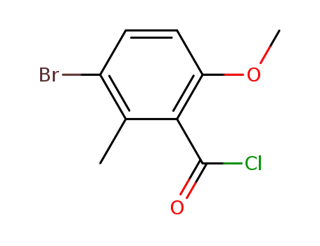 Molecular Structure of 712273-62-6 (5-bromo-2-methoxy-6-methyl-benzoic acid chloride)