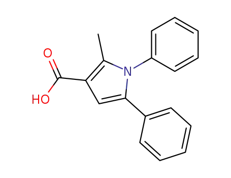 Molecular Structure of 109812-64-8 (2-METHYL-1,5-DIPHENYL-1H-PYRROLE-3-CARBOXYLIC ACID)