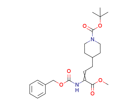 1-Piperidinecarboxylicacid, 4-[4-methoxy-4-oxo-3-[[(phenylmethoxy)carbonyl]amino]-2-buten-1-yl]-,1,1-dimethylethyl ester