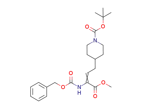 Molecular Structure of 890849-78-2 (1-N-BOC-4-(3-CBZ-AMINO-3-METHOXYCARBONYLALLYL)-PIPERIDINE)