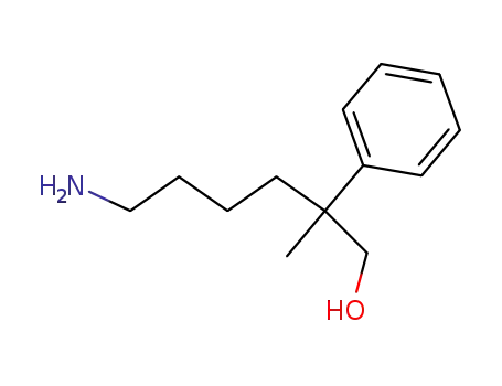 Molecular Structure of 860793-11-9 (6-amino-2-methyl-2-phenyl-hexan-1-ol)