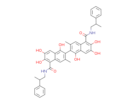 [2,2'-Binaphthalene]-5,5'-dicarboxamide, 1,1',6,6',7,7'-hexahydroxy-3,3'-dimethyl-N5,N5'-bis[(2R)-2-phenylpropyl]-, (1R)-