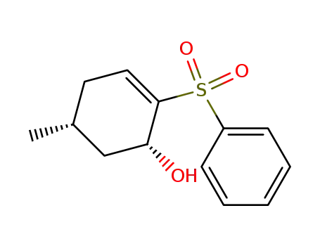 Molecular Structure of 476331-52-9 (2-Cyclohexen-1-ol, 5-methyl-2-(phenylsulfonyl)-, (1R,5R)-)