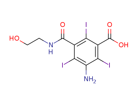 3-amino-5-(2-hydroxyethylcarbamoyl)-2,4,6-triiodobenzoic acid