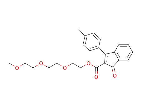 Molecular Structure of 1016567-36-4 (2-[2-(2-methoxyethoxy)ethoxy]ethyl 3-(4-methylphenyl)-1-oxo-1H-indene-2-carboxylate)