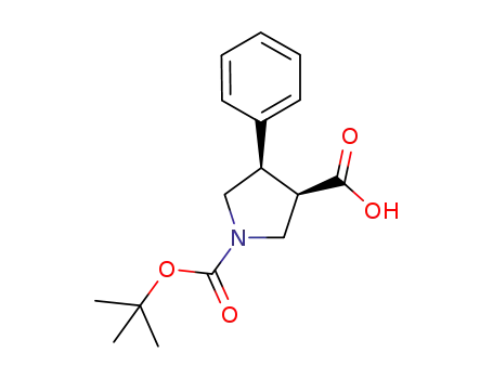Molecular Structure of 939757-89-8 (4-Phenyl-1,3-pyrrolidinedicarboxylic acid 1-(tert-butyl) ester)