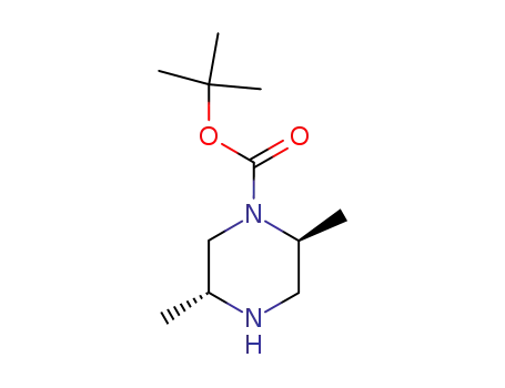 Molecular Structure of 548762-66-9 ((2S,5R)-2,5-DIMETHYL-PIPERAZINE-1-CARBOXYLIC ACID TERT-BUTYL ESTER)