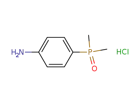 Molecular Structure of 479353-60-1 (Benzenamine, 4-(dimethylphosphinyl)-, hydrochloride)