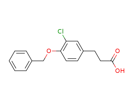 Molecular Structure of 79669-13-9 (Benzenepropanoic acid, 3-chloro-4-(phenylmethoxy)-)