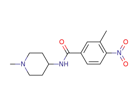 Molecular Structure of 1001345-96-5 (3-methyl-N-(1-methyl-4-piperidyl)-4-nitro-benzamide)