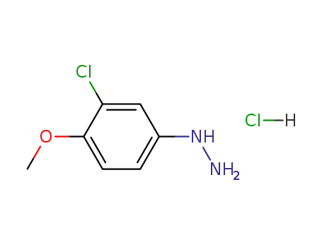 Molecular Structure of 54812-55-4 ((3-CHLORO-4-METHOXY-PHENYL)-HYDRAZINE HYDROCHLORIDE)