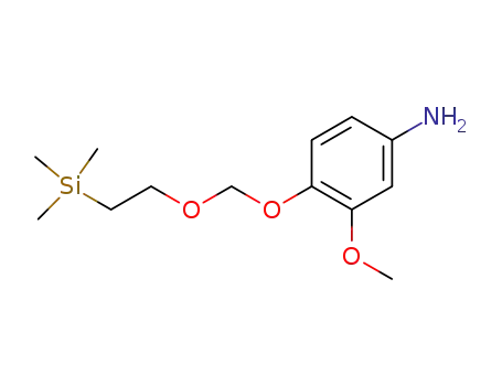 Molecular Structure of 755034-31-2 (Benzenamine, 3-methoxy-4-[[2-(trimethylsilyl)ethoxy]methoxy]-)