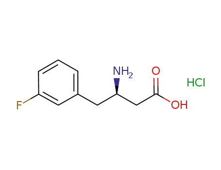 Molecular Structure of 331763-65-6 ((R)-3-AMINO-4-(3-FLUOROPHENYL)BUTANOIC ACID HYDROCHLORIDE)