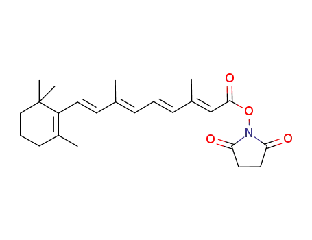 Molecular Structure of 65646-64-2 (1-{[3,7-dimethyl-9-(2,6,6-trimethyl-1-cyclohexen-1-yl)-2,4,6,8-nonatetraenoyl]oxy}-2,5-pyrrolidinedione)