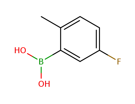 Molecular Structure of 163517-62-2 (5-Fluoro-2-methylphenylboronic acid)